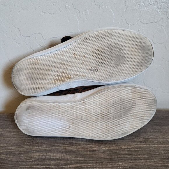 Janie and Jack Cheetah Print Bow Slip-On Sneaker Shoes Brown/Black Size Kid's 3 - Picture 7 of 9